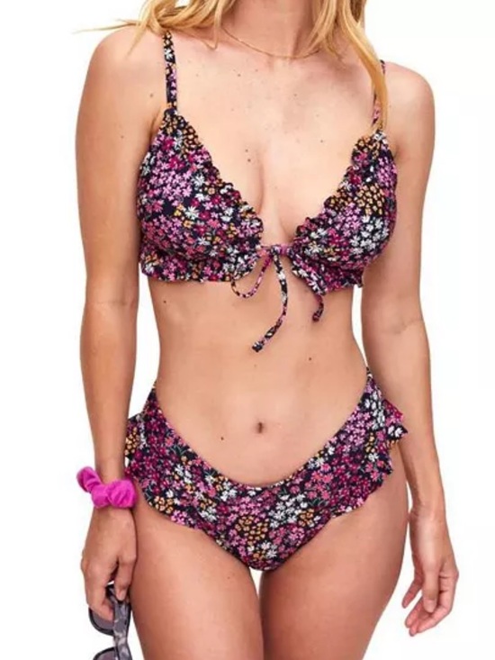 Adore Me Other - Adore Me Tiffany Floral Ruffle Tie-Front Bikini